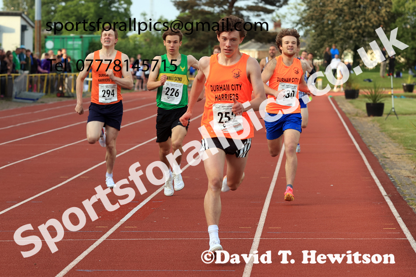 Jimmy Hedley 800 metres, 2026 NEGP 2, Monkton Stadium, Wednesday, May 27th. Photo: David T. Hewitson/Sports for All Pics